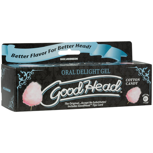 Goodhead - Oral Delight Gel - 4 Oz Tube - Cotton Candy