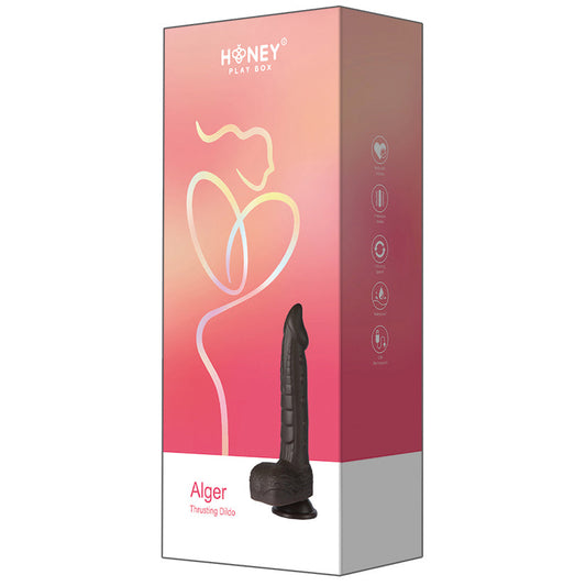 Honey Play Box Alger 7 inch penis thrusting black dildo