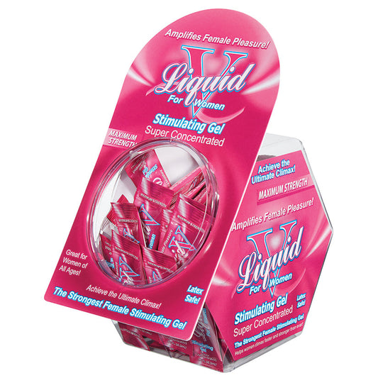 Liquid V For Women Stimulating Gel Foil Display of 50