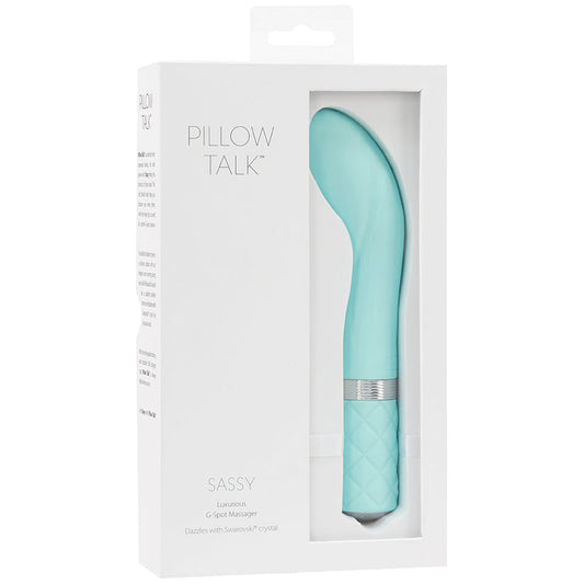 Pillow Talk Sassy G-Spot Massager-Teal 7.75