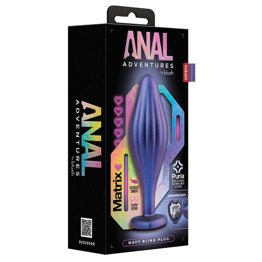 Anal Adventures Matrix Wavy Bling Plug...