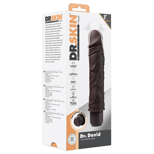 Dr. Skin Silicone Dr. David Vibrating Dildo-Brown 8