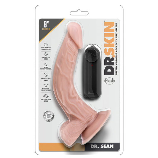 Dr. Skin Vibrating Cock with Suction Cup-Vanilla 8