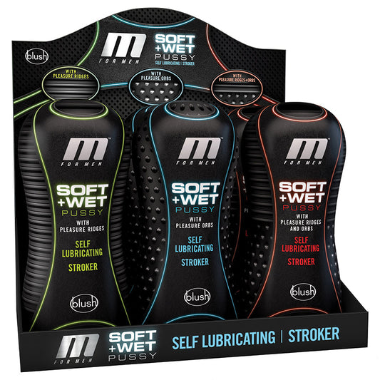 M for Men Soft and Wet 6pc Counter Display