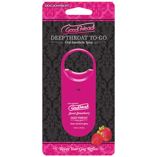 GoodHead Deep Throat Spray To Go-Strawberry .33oz