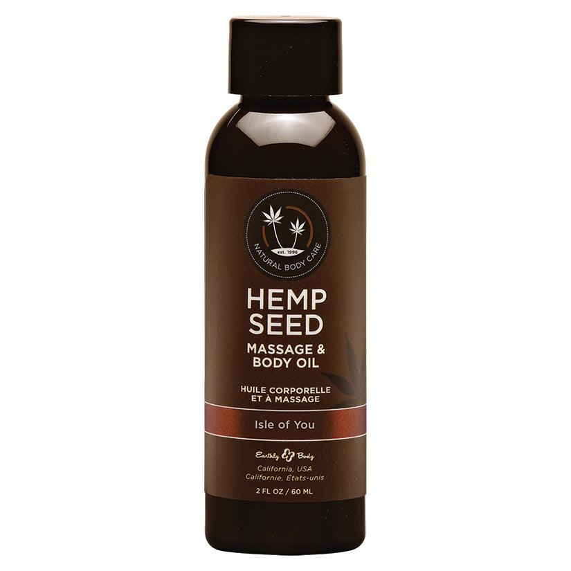 Earthly Body Hemp Seed Massage Oil-Isle of You 2oz