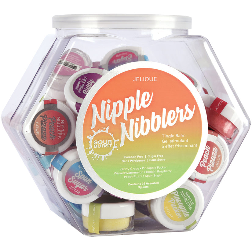 Jelique Nipple Nibblers Sour Tingle Balm Assorted (Display Bowl/36Pcs) 3g