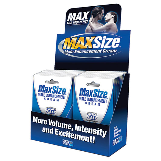 MAX Size Male Enhancement Cream Packs-Display of 24