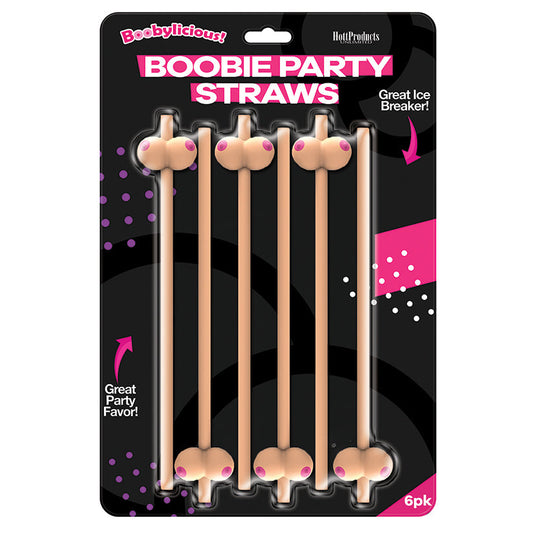 Boobie Straws-Vanilla Color Pack of 6