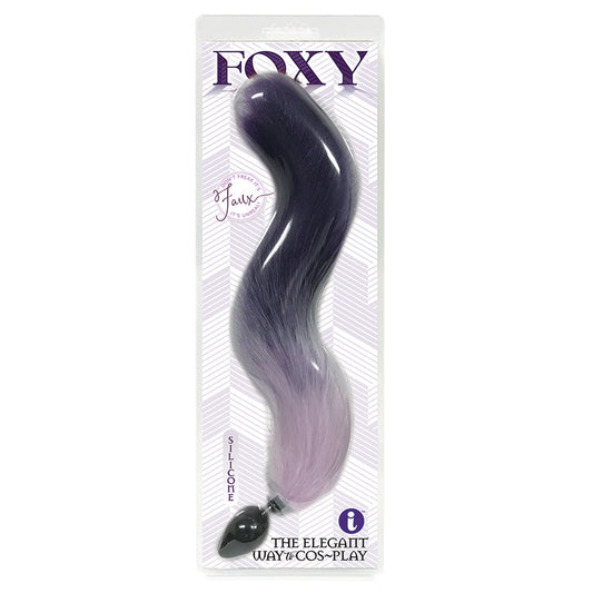 Foxy Silicone Tail Butt Plug-Purple Gradient