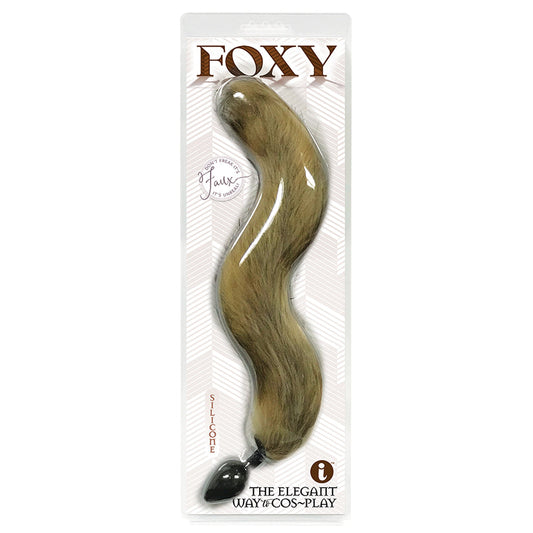 Foxy Silicone Tail Butt Plug-Gold