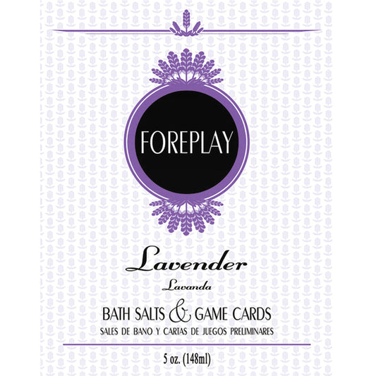 Bath Salts & Game Cards Foreplay-Lavender 5oz