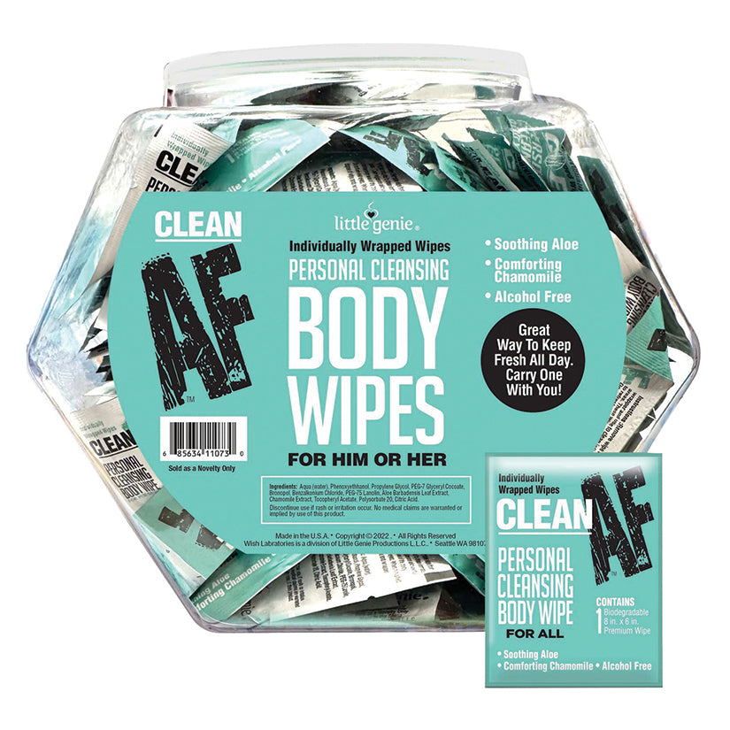 Clean AF Body Wipes Fishbowl of 96pcs