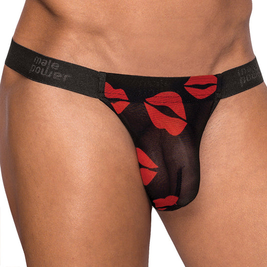 Male Power Kiss Me Micro Thong-Black L/XL-Boxed