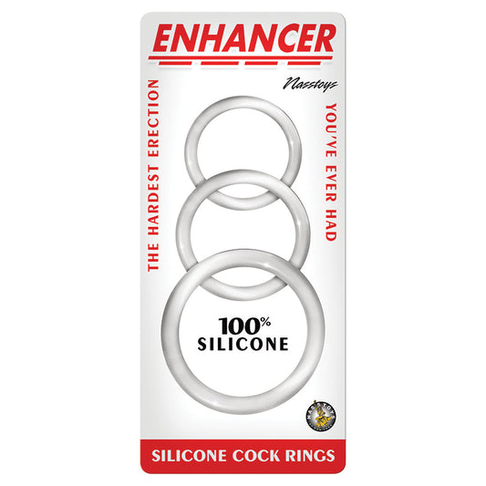 Enhancer Silicone Cock Rings-Clear