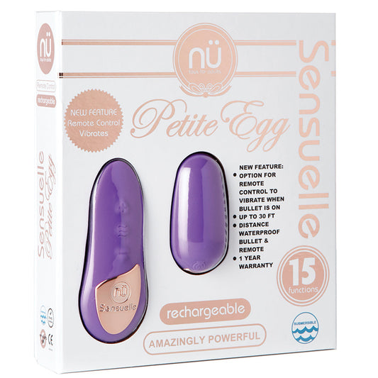 Sensuelle Remote Control 15 Function Petite Egg-Purple