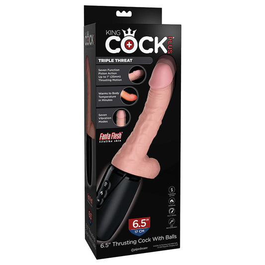 King Cock Plus Thrusting Cock With Balls-Light 6.5