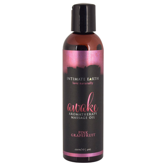 Intimate Earth Aromatherapy Oil Awake-Pink Grapefruit  4oz