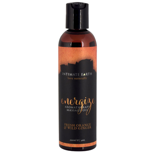 Intimate Earth Aromatherapy Oil Energize Orange Ginger 4oz