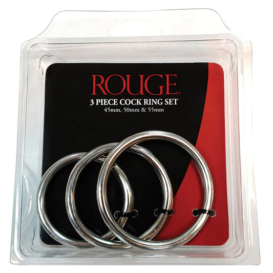 Stainless Steel 3 Piece Cock Ring Set ...