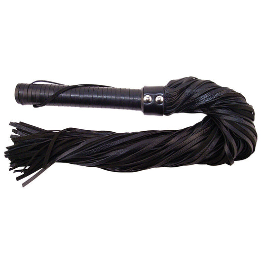 Long Leather Flogger-Black