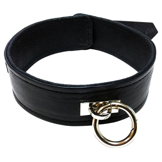 Plain Leather Collar-Black