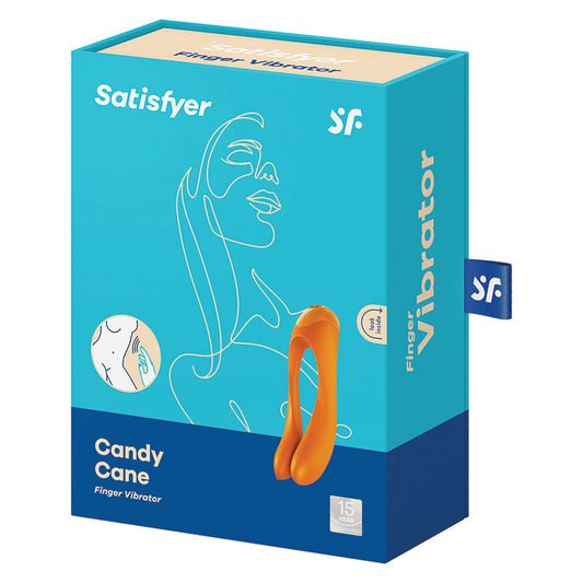 Satisfyer Candy Cane Finger Vibrator-Orange