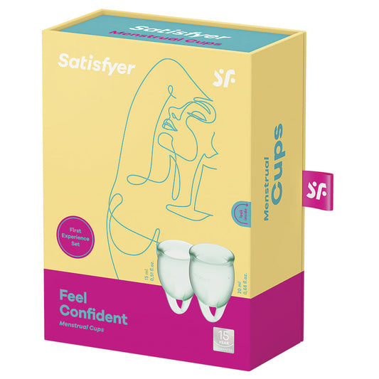 Satisfyer Feel Confident Menstrual Cup-Light Green