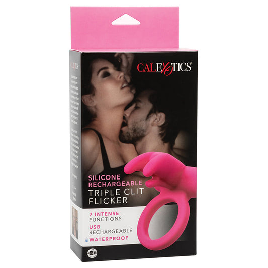 Silicone Rechargeable Triple Clit Flicker