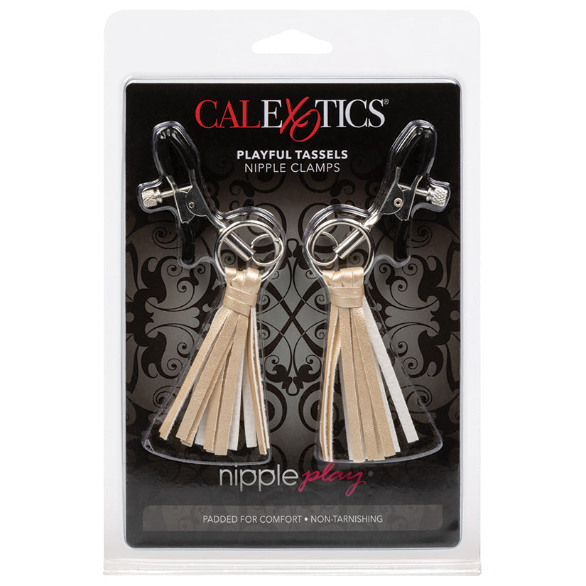 Nipple Play Playful Tassels Nipple Clamps-Gold