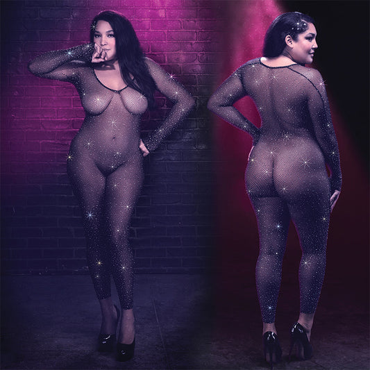 Radiance Crotchless Full Body Suit Plu...