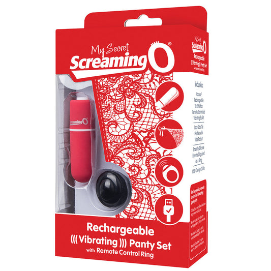 Screaming O My Secret Charged Remote Control Panty Vibe-Red