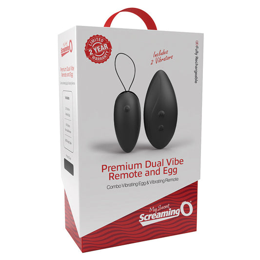 Screaming O My Secret Premium Dual Vibe Remote and Egg-Black