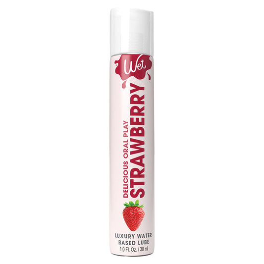 Wet Delicious Oral Play Strawberry Waterbased Flavored Lubricant 1oz