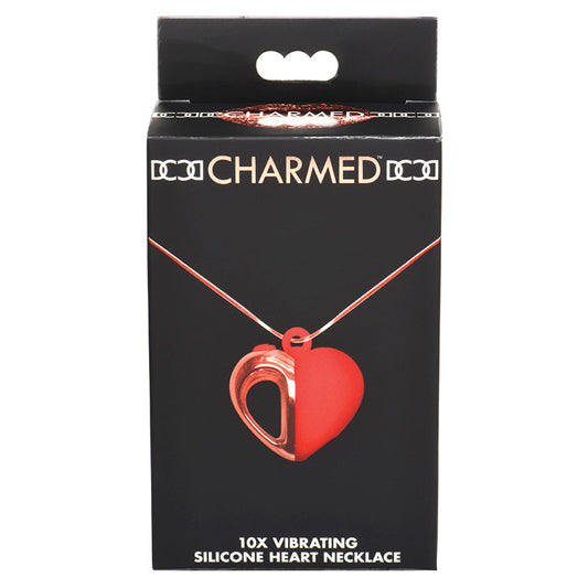 Charmed Vibrating Silicone Heart Neckl...